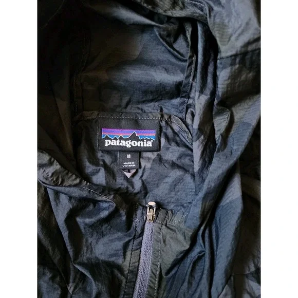 Patagonia Houdini Rain Jacket Mens Size Medium Black Camo - Picture 5 of 11
